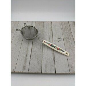 Vintage Ekco Veggie Handle 10 1/2" Hand Held Strainer Screen Sift 3 1/4" Basket